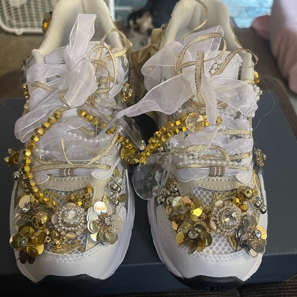 Women’s hand sewn embellished New balance 530